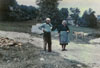 1964 - NICOLA SIRAVO E IRENE PERNA SUL TERRENO DOVE ATTUALMENTE C'E' LA SCUOLA MATERNA.