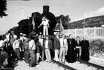 1986 - IL CENTENARIO DELL'INAUGURAZIONE DELLA TRATTA FERROVIARIA VAIRANO-ROCCARAVINDOLA. IL TRENO SPECIALE FU VISITATO DA TUTTE LE PERSONE PRESENTI. 