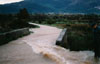 1993 - L'ALLUVIONE CHE COLPI' IL NOSTRO PAESE. NELLA FOTO IL FIUME D'ACQUA CHE SCORRE LUNGO LA STRADA CHE DALLA CASTAGNA CONDUCE "AGL' RUAJ".